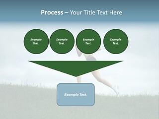 A Woman Running In A Field Of Grass PowerPoint Template