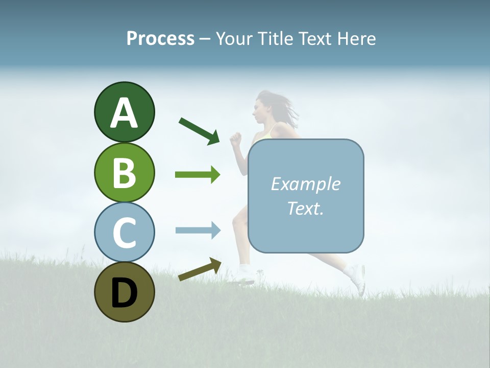 A Woman Running In A Field Of Grass PowerPoint Template