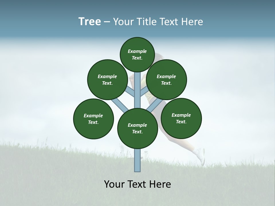 A Woman Running In A Field Of Grass PowerPoint Template