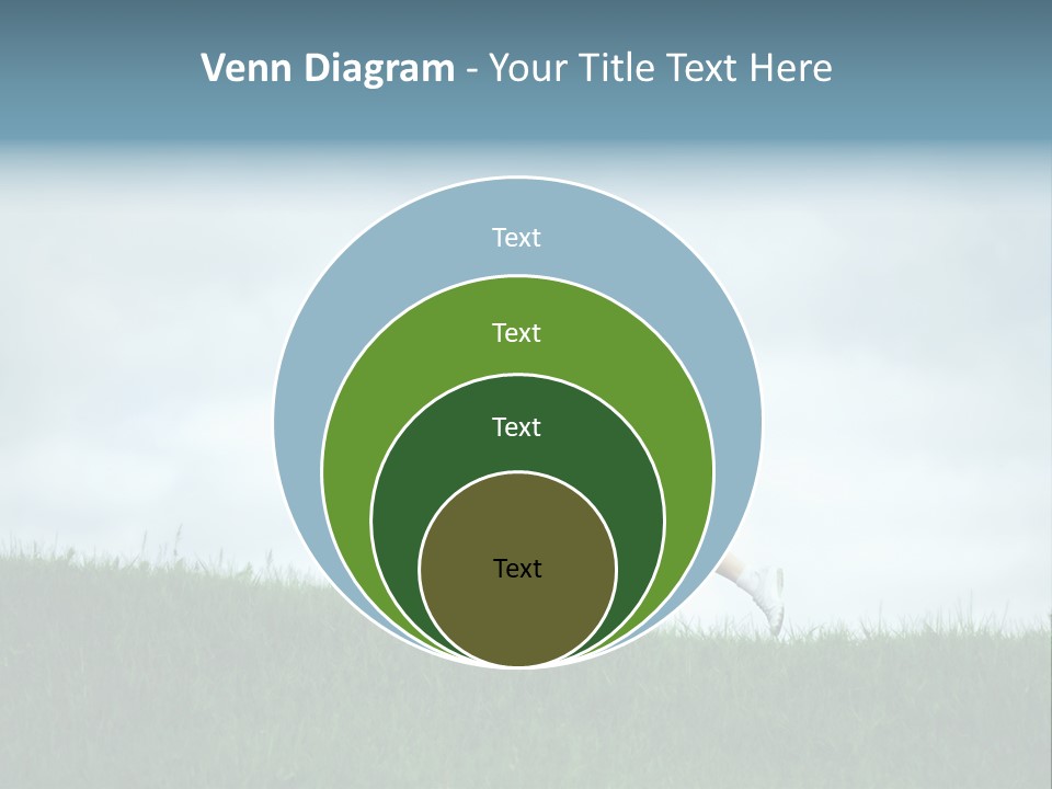 A Woman Running In A Field Of Grass PowerPoint Template