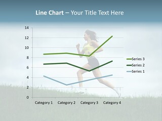 A Woman Running In A Field Of Grass PowerPoint Template