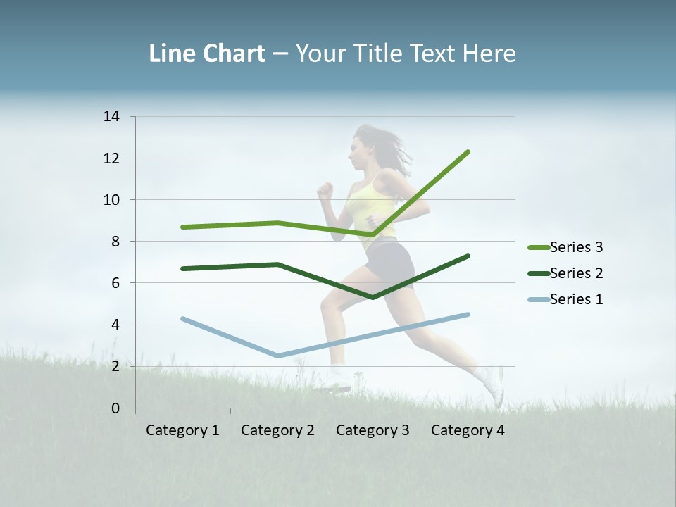 A Woman Running In A Field Of Grass PowerPoint Template