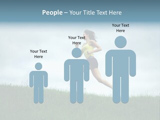 A Woman Running In A Field Of Grass PowerPoint Template