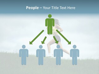 A Woman Running In A Field Of Grass PowerPoint Template