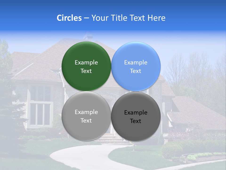 Beautiful Brick American Home Located In A Prestigious Suburb Of Ohio. PowerPoint Template