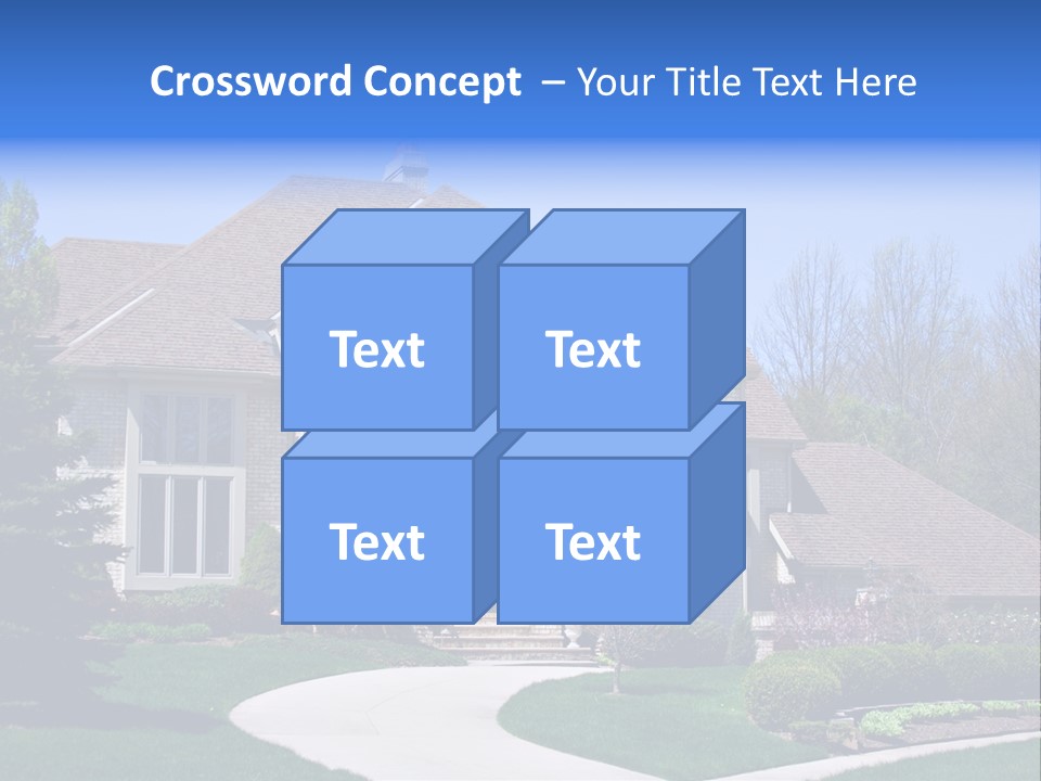 Beautiful Brick American Home Located In A Prestigious Suburb Of Ohio. PowerPoint Template