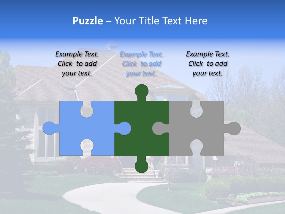 Beautiful Brick American Home Located In A Prestigious Suburb Of Ohio. PowerPoint Template