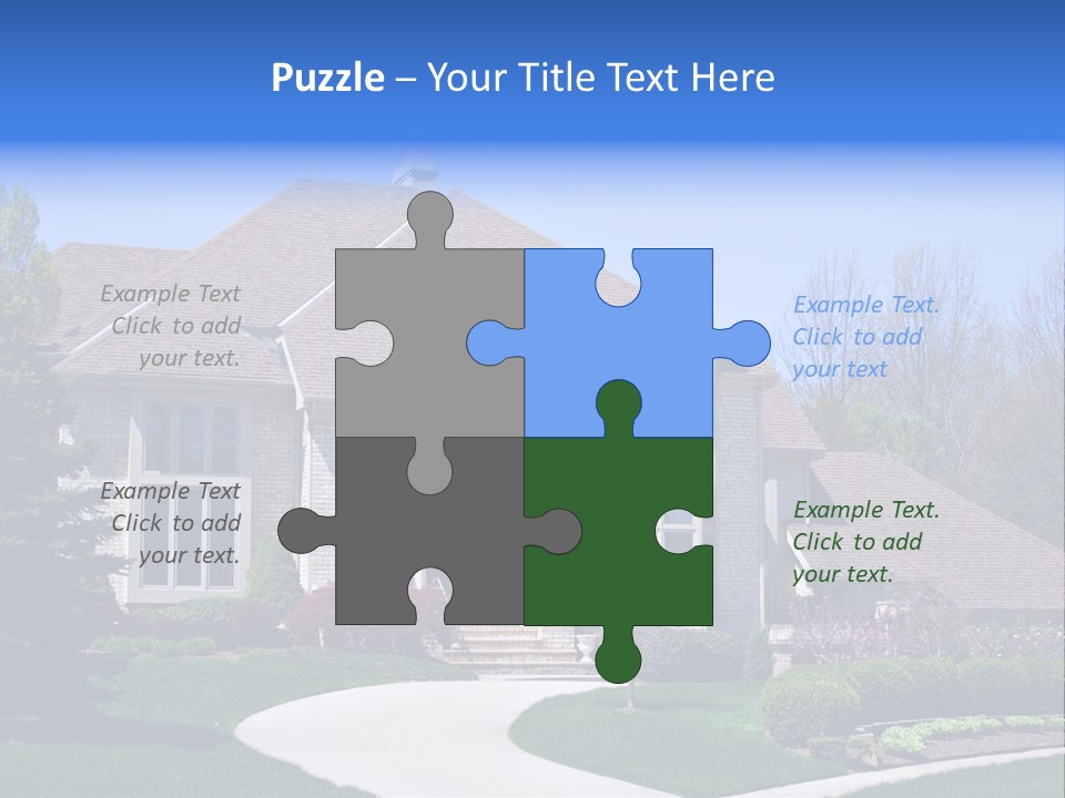 Beautiful Brick American Home Located In A Prestigious Suburb Of Ohio. PowerPoint Template