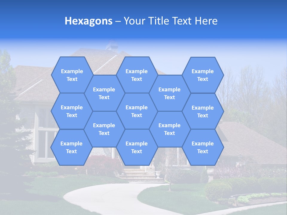 Beautiful Brick American Home Located In A Prestigious Suburb Of Ohio. PowerPoint Template