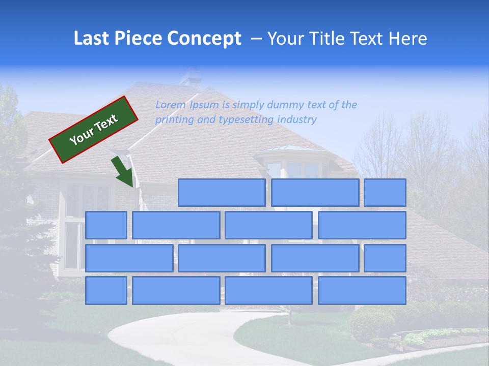 Beautiful Brick American Home Located In A Prestigious Suburb Of Ohio. PowerPoint Template