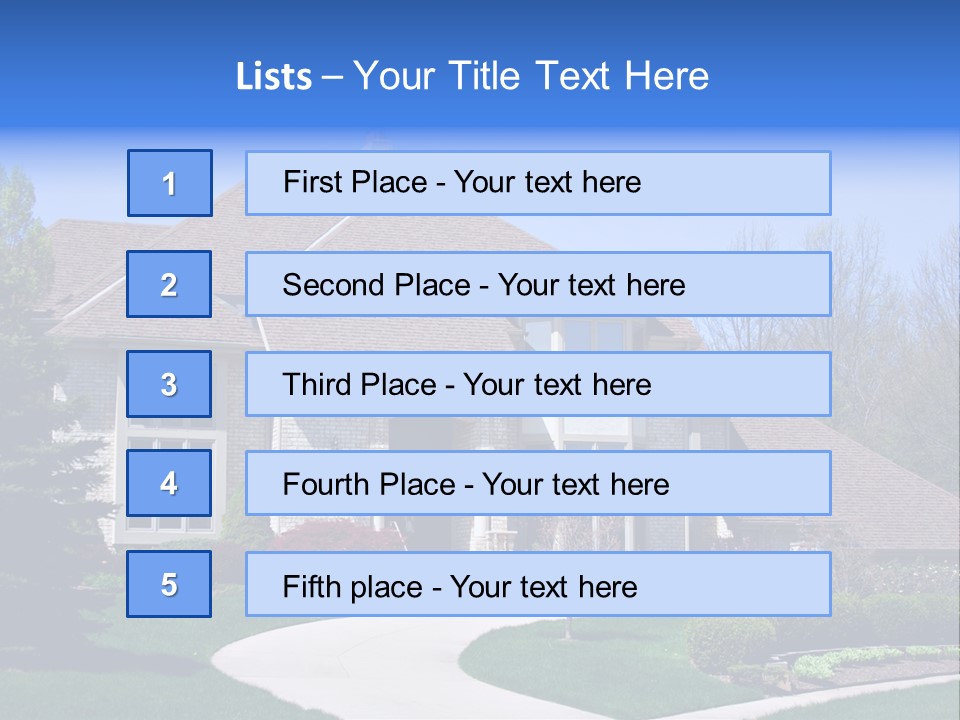 Beautiful Brick American Home Located In A Prestigious Suburb Of Ohio. PowerPoint Template