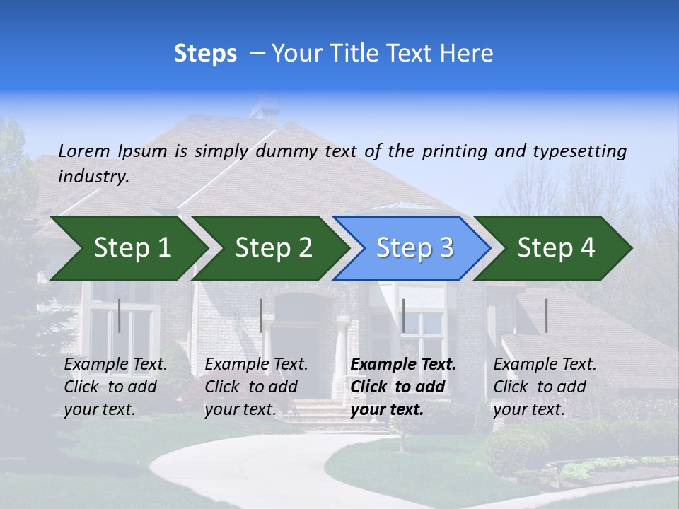 Beautiful Brick American Home Located In A Prestigious Suburb Of Ohio. PowerPoint Template