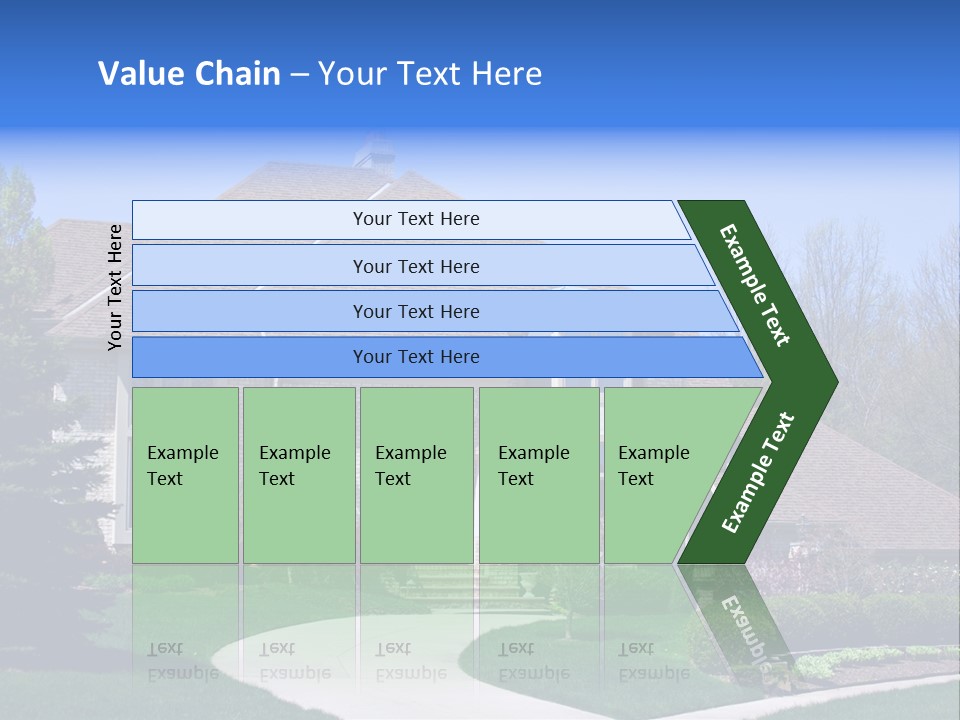 Beautiful Brick American Home Located In A Prestigious Suburb Of Ohio. PowerPoint Template