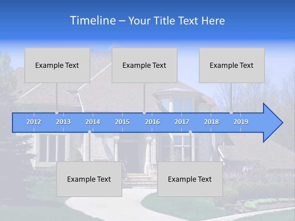 Beautiful Brick American Home Located In A Prestigious Suburb Of Ohio. PowerPoint Template
