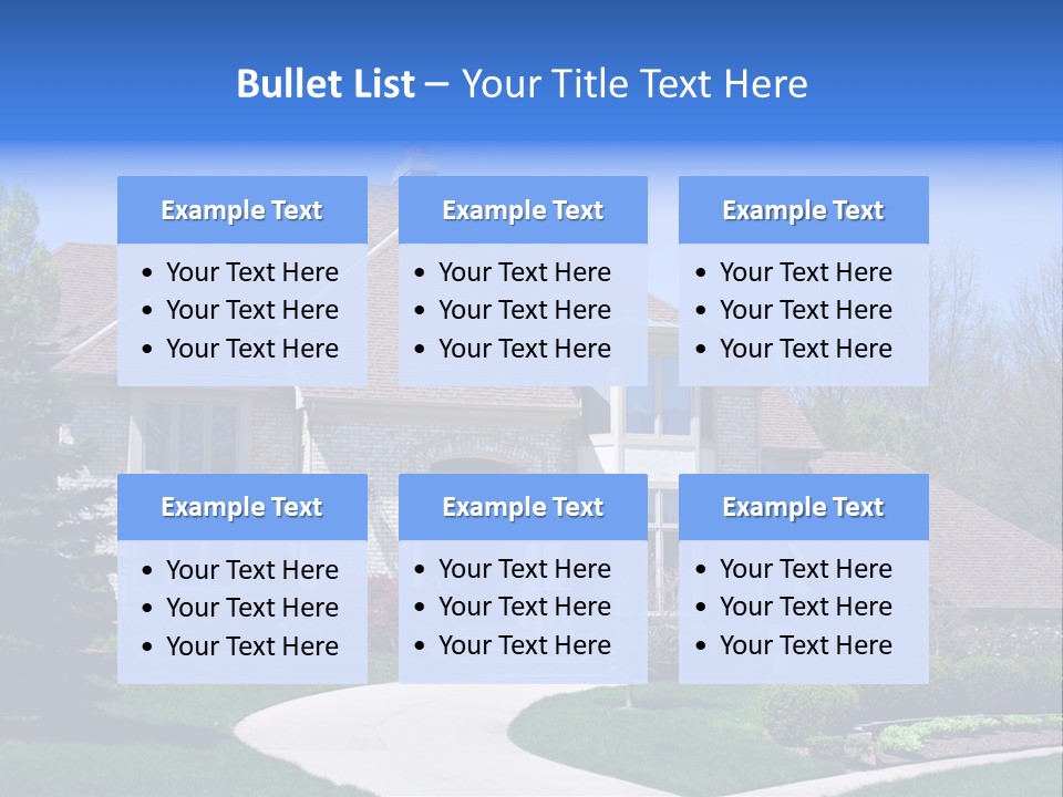Beautiful Brick American Home Located In A Prestigious Suburb Of Ohio. PowerPoint Template