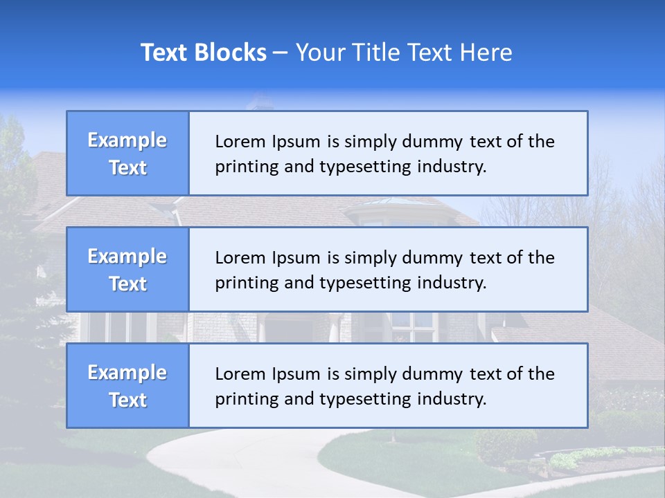 Beautiful Brick American Home Located In A Prestigious Suburb Of Ohio. PowerPoint Template