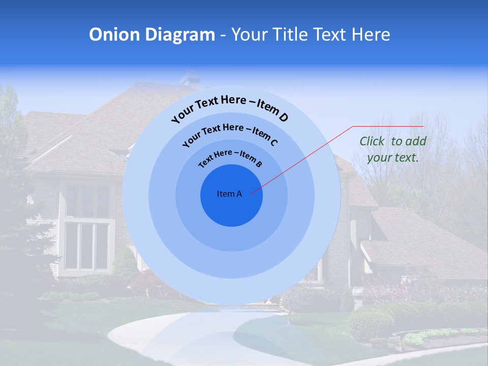 Beautiful Brick American Home Located In A Prestigious Suburb Of Ohio. PowerPoint Template