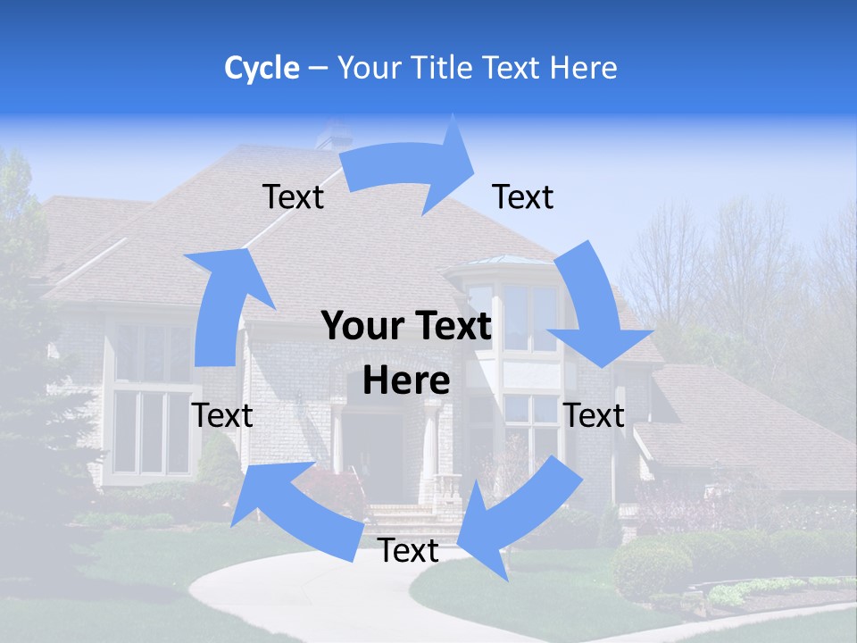 Beautiful Brick American Home Located In A Prestigious Suburb Of Ohio. PowerPoint Template