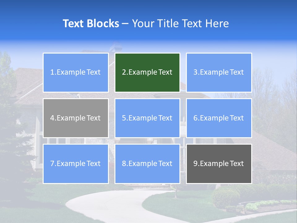 Beautiful Brick American Home Located In A Prestigious Suburb Of Ohio. PowerPoint Template