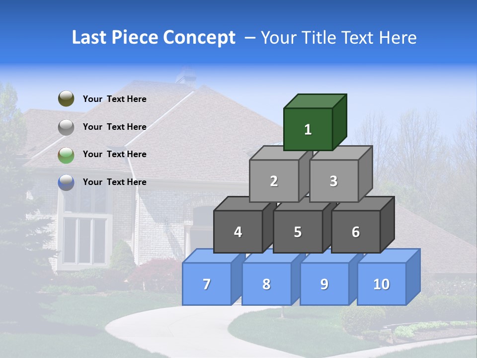 Beautiful Brick American Home Located In A Prestigious Suburb Of Ohio. PowerPoint Template