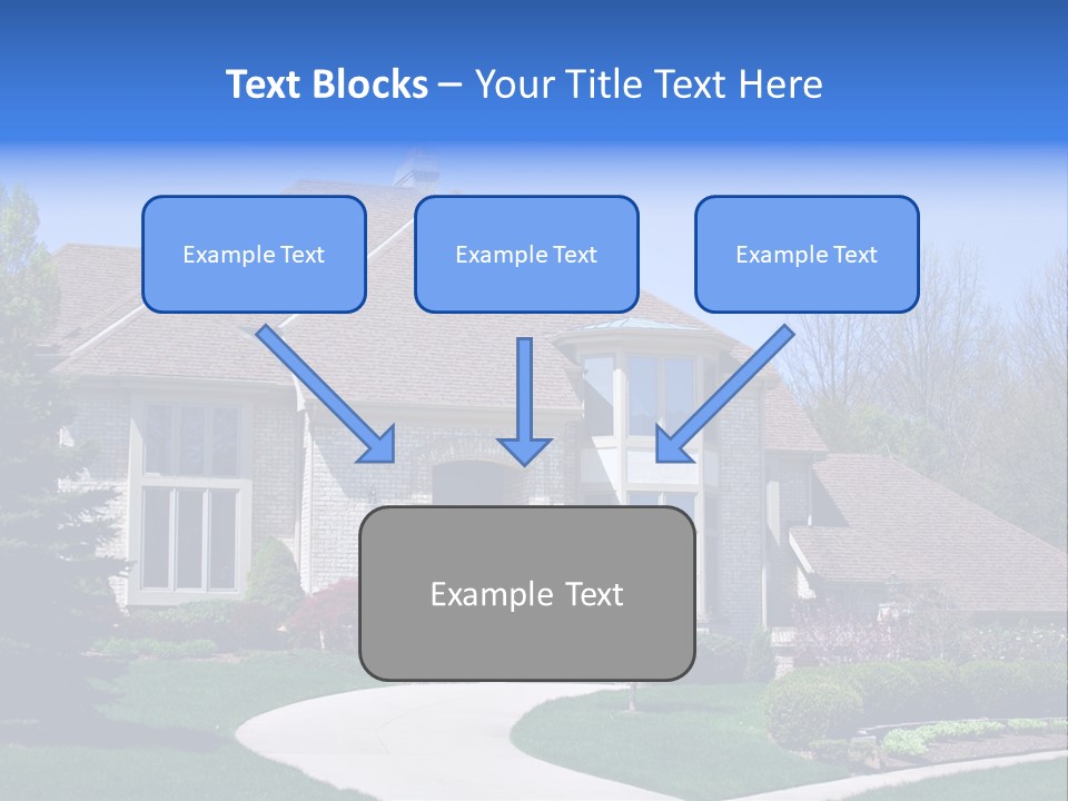 Beautiful Brick American Home Located In A Prestigious Suburb Of Ohio. PowerPoint Template