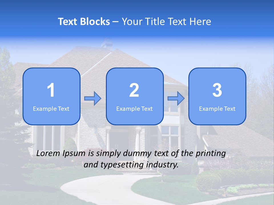 Beautiful Brick American Home Located In A Prestigious Suburb Of Ohio. PowerPoint Template