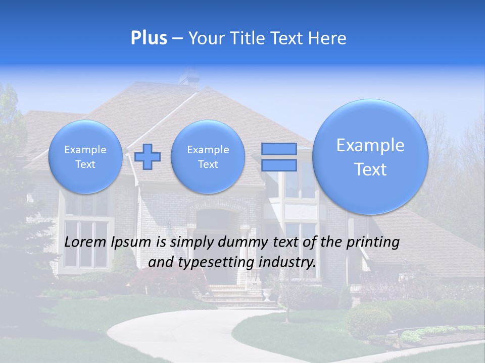 Beautiful Brick American Home Located In A Prestigious Suburb Of Ohio. PowerPoint Template