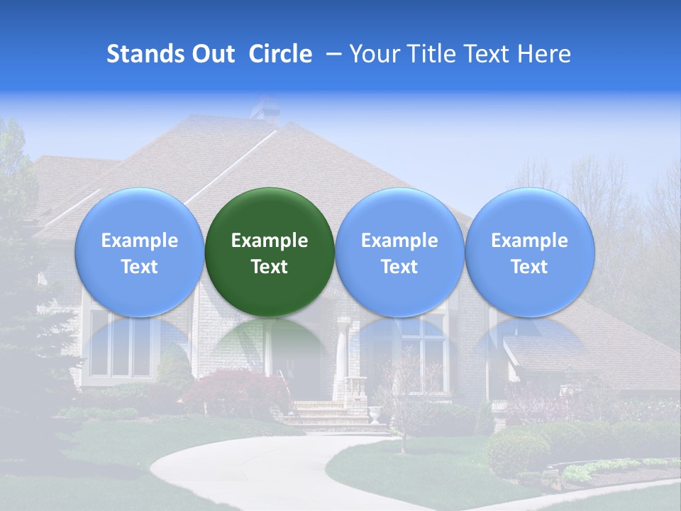 Beautiful Brick American Home Located In A Prestigious Suburb Of Ohio. PowerPoint Template