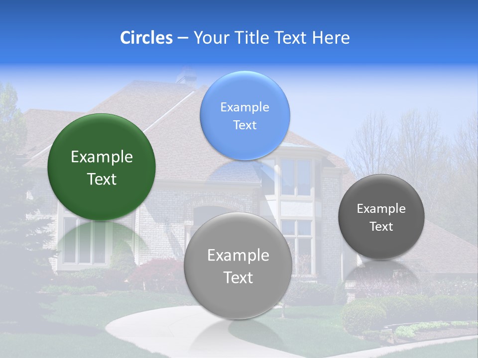 Beautiful Brick American Home Located In A Prestigious Suburb Of Ohio. PowerPoint Template