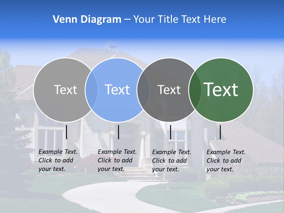 Beautiful Brick American Home Located In A Prestigious Suburb Of Ohio. PowerPoint Template