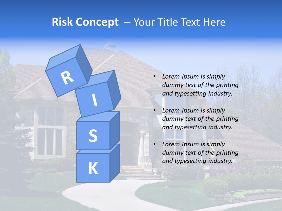 Beautiful Brick American Home Located In A Prestigious Suburb Of Ohio. PowerPoint Template