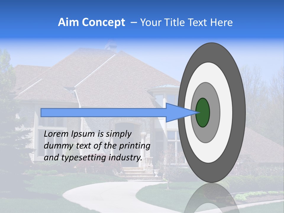 Beautiful Brick American Home Located In A Prestigious Suburb Of Ohio. PowerPoint Template
