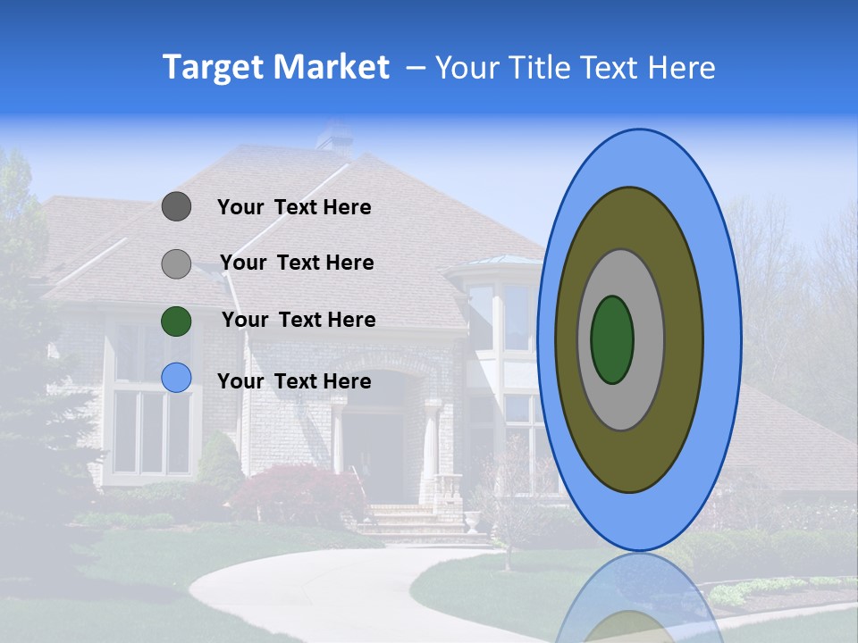 Beautiful Brick American Home Located In A Prestigious Suburb Of Ohio. PowerPoint Template