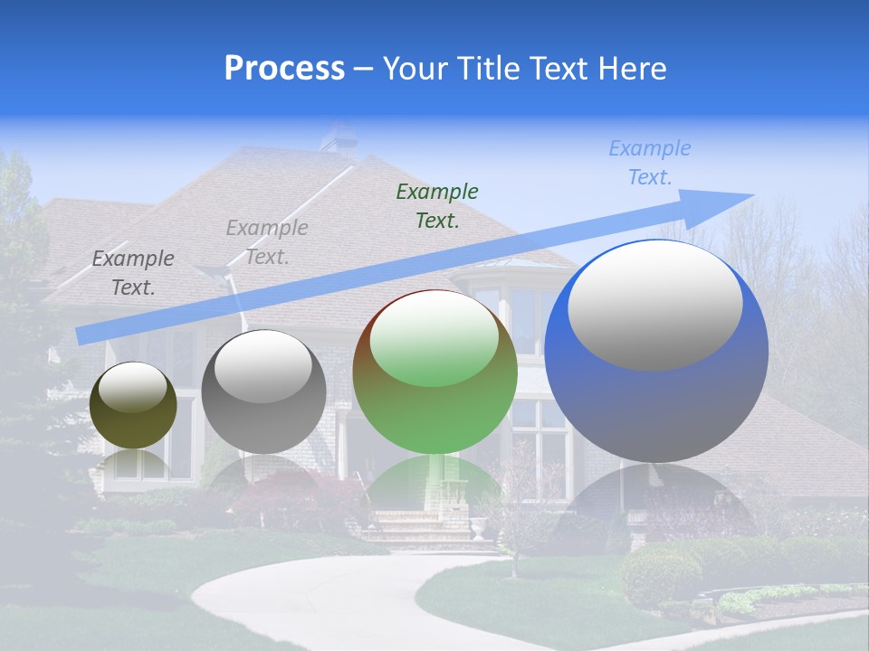 Beautiful Brick American Home Located In A Prestigious Suburb Of Ohio. PowerPoint Template