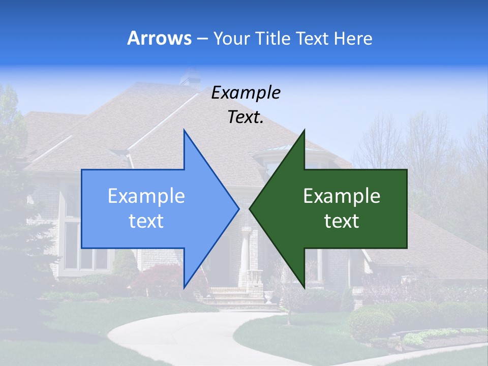 Beautiful Brick American Home Located In A Prestigious Suburb Of Ohio. PowerPoint Template