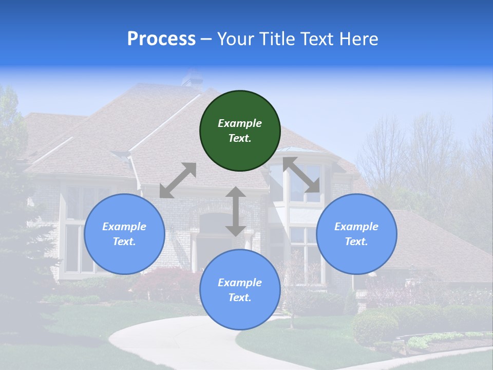 Beautiful Brick American Home Located In A Prestigious Suburb Of Ohio. PowerPoint Template