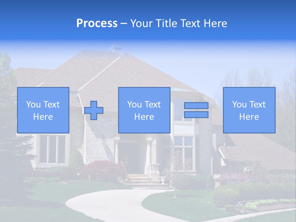 Beautiful Brick American Home Located In A Prestigious Suburb Of Ohio. PowerPoint Template