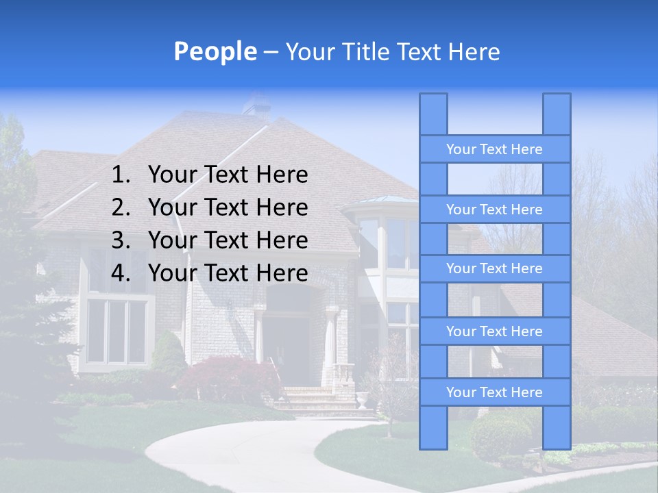 Beautiful Brick American Home Located In A Prestigious Suburb Of Ohio. PowerPoint Template