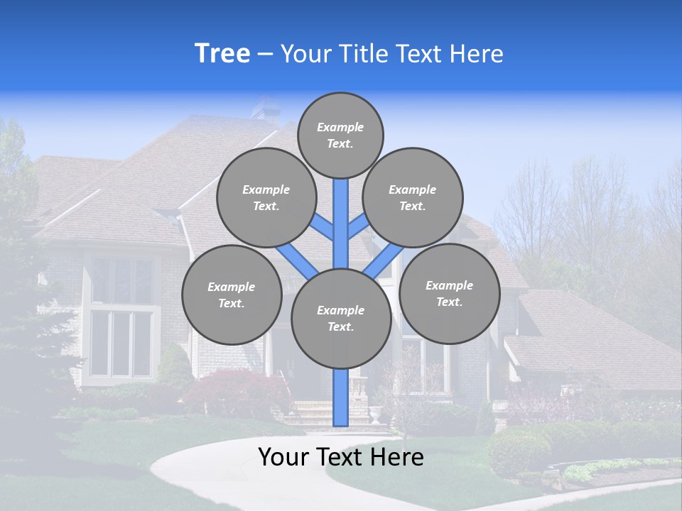 Beautiful Brick American Home Located In A Prestigious Suburb Of Ohio. PowerPoint Template