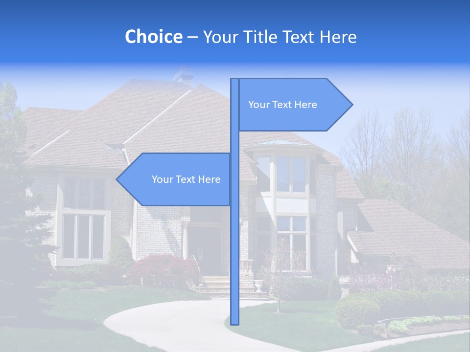 Beautiful Brick American Home Located In A Prestigious Suburb Of Ohio. PowerPoint Template
