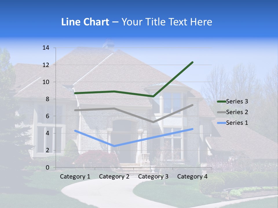 Beautiful Brick American Home Located In A Prestigious Suburb Of Ohio. PowerPoint Template