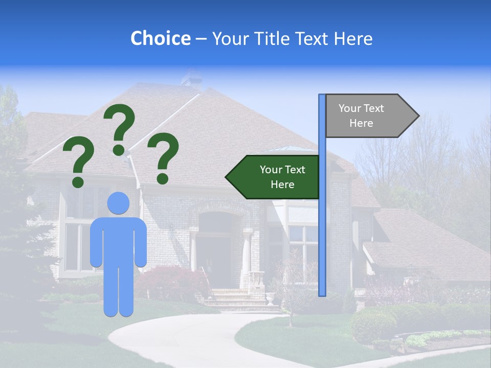 Beautiful Brick American Home Located In A Prestigious Suburb Of Ohio. PowerPoint Template