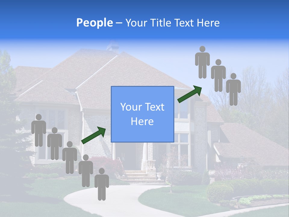 Beautiful Brick American Home Located In A Prestigious Suburb Of Ohio. PowerPoint Template