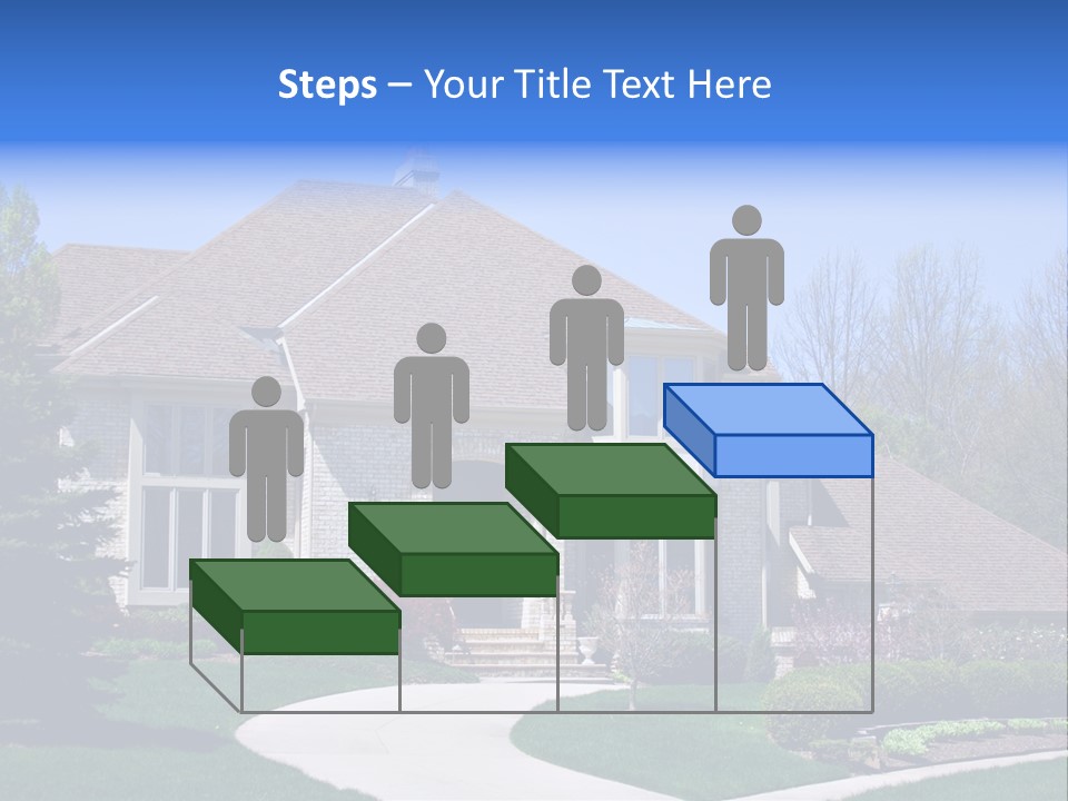 Beautiful Brick American Home Located In A Prestigious Suburb Of Ohio. PowerPoint Template