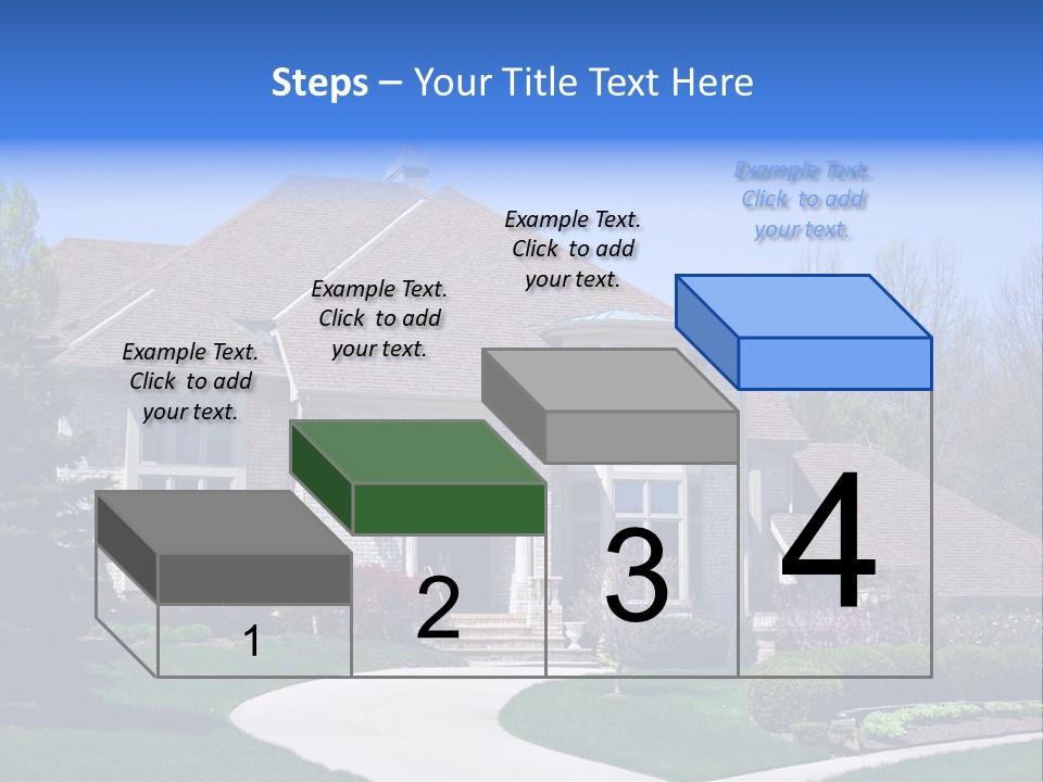 Beautiful Brick American Home Located In A Prestigious Suburb Of Ohio. PowerPoint Template