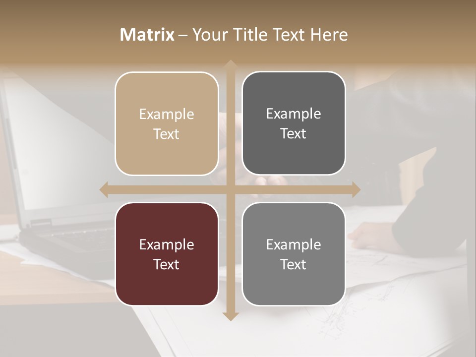 Two People Shaking Hands Over A Laptop Computer PowerPoint Template