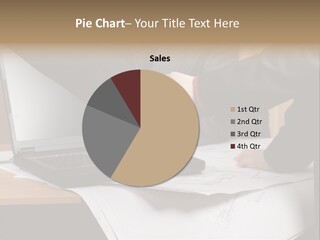 Two People Shaking Hands Over A Laptop Computer PowerPoint Template