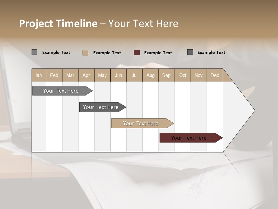 Two People Shaking Hands Over A Laptop Computer PowerPoint Template