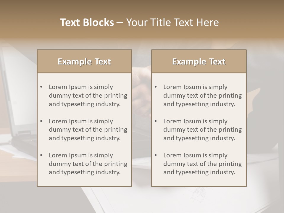 Two People Shaking Hands Over A Laptop Computer PowerPoint Template