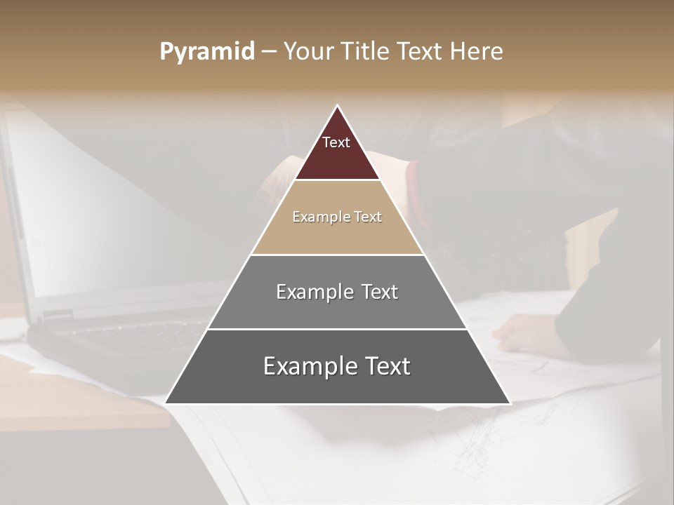 Two People Shaking Hands Over A Laptop Computer PowerPoint Template